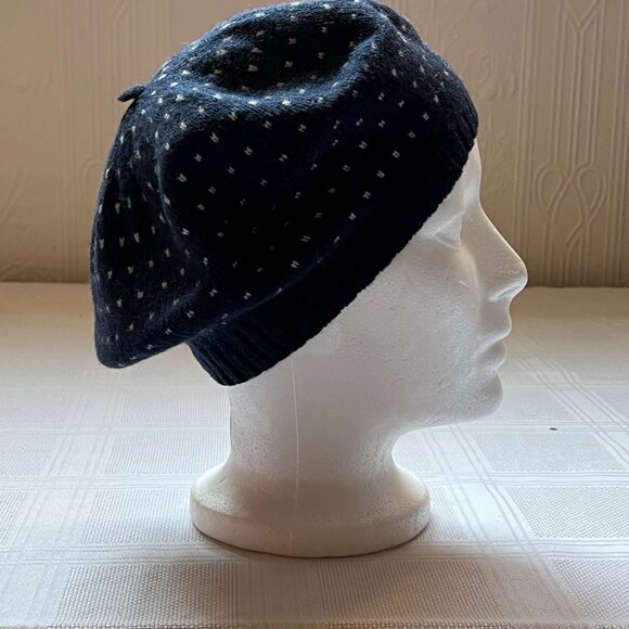 Seasalt cornwall sustainable beret and eternity scarf - navy - last year's model - Picture 4 of 8